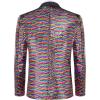 imageCOOFANDY Mens Shiny Sequin Blazer Tuxedo Party Dinner Prom One Button Suit JacketPat3