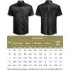 imageCOOFANDY Mens Silk Button Down Short Sleeve Shirt Satin Dress Shirts Summer Beach Wedding Shirt01 Black