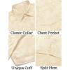 imageCOOFANDY Mens Silk Button Down Short Sleeve Shirt Satin Dress Shirts Summer Beach Wedding Shirt01 Light Khaki