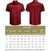 imageCOOFANDY Mens Silk Button Down Short Sleeve Shirt Satin Dress Shirts Summer Beach Wedding Shirt01 Red