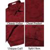 imageCOOFANDY Mens Silk Button Down Short Sleeve Shirt Satin Dress Shirts Summer Beach Wedding Shirt01 Red