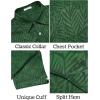 imageCOOFANDY Mens Silk Button Down Short Sleeve Shirt Satin Dress Shirts Summer Beach Wedding Shirt02 Deep Green