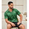 imageCOOFANDY Mens Silk Button Down Short Sleeve Shirt Satin Dress Shirts Summer Beach Wedding Shirt03 Deep Green
