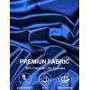 imageCOOFANDY Mens Silk Button Down Short Sleeve Shirt Satin Dress Shirts Summer Beach Wedding ShirtRoyal Bluepure