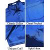 imageCOOFANDY Mens Silk Button Down Short Sleeve Shirt Satin Dress Shirts Summer Beach Wedding ShirtRoyal Bluepure