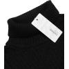 imageCOOFANDY Mens Slim Fit Turtleneck Sweater Casual Knitted Twisted Pullover Solid SweatersBlack
