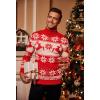 imageCOOFANDY Mens Slim Fit Turtleneck Sweater Casual Knitted Twisted Pullover Solid SweatersChristmas Red
