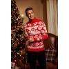 imageCOOFANDY Mens Slim Fit Turtleneck Sweater Casual Knitted Twisted Pullover Solid SweatersChristmas Red