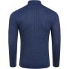 imageCOOFANDY Mens Slim Fit Turtleneck Sweater Casual Knitted Twisted Pullover Solid SweatersColorful Blue