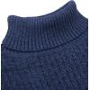 imageCOOFANDY Mens Slim Fit Turtleneck Sweater Casual Knitted Twisted Pullover Solid SweatersColorful Blue