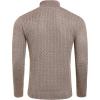 imageCOOFANDY Mens Slim Fit Turtleneck Sweater Casual Knitted Twisted Pullover Solid SweatersColorful Brown
