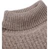 imageCOOFANDY Mens Slim Fit Turtleneck Sweater Casual Knitted Twisted Pullover Solid SweatersColorful Brown