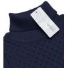 imageCOOFANDY Mens Slim Fit Turtleneck Sweater Casual Knitted Twisted Pullover Solid SweatersDark Blue