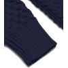 imageCOOFANDY Mens Slim Fit Turtleneck Sweater Casual Knitted Twisted Pullover Solid SweatersDark Blue