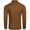 imageCOOFANDY Mens Slim Fit Turtleneck Sweater Casual Knitted Twisted Pullover Solid SweatersDark Brown