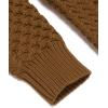 imageCOOFANDY Mens Slim Fit Turtleneck Sweater Casual Knitted Twisted Pullover Solid SweatersDark Brown