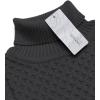 imageCOOFANDY Mens Slim Fit Turtleneck Sweater Casual Knitted Twisted Pullover Solid SweatersDark Gray
