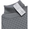 imageCOOFANDY Mens Slim Fit Turtleneck Sweater Casual Knitted Twisted Pullover Solid SweatersGray
