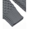 imageCOOFANDY Mens Slim Fit Turtleneck Sweater Casual Knitted Twisted Pullover Solid SweatersGray