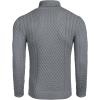 imageCOOFANDY Mens Slim Fit Turtleneck Sweater Casual Knitted Twisted Pullover Solid SweatersGray
