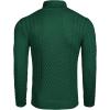 imageCOOFANDY Mens Slim Fit Turtleneck Sweater Casual Knitted Twisted Pullover Solid SweatersGreen