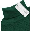 imageCOOFANDY Mens Slim Fit Turtleneck Sweater Casual Knitted Twisted Pullover Solid SweatersGreen