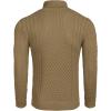 imageCOOFANDY Mens Slim Fit Turtleneck Sweater Casual Knitted Twisted Pullover Solid SweatersLight Khaki