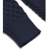 imageCOOFANDY Mens Slim Fit Turtleneck Sweater Casual Knitted Twisted Pullover Solid SweatersNave Blue
