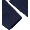 imageCOOFANDY Mens Slim Fit Turtleneck Sweater Casual Knitted Twisted Pullover Solid SweatersNavy BlueWhite Stripes