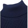 imageCOOFANDY Mens Slim Fit Turtleneck Sweater Casual Knitted Twisted Pullover Solid SweatersNavy BlueWhite Stripes