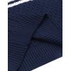 imageCOOFANDY Mens Slim Fit Turtleneck Sweater Casual Knitted Twisted Pullover Solid SweatersNavy BlueWhite Stripes