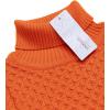 imageCOOFANDY Mens Slim Fit Turtleneck Sweater Casual Knitted Twisted Pullover Solid SweatersOrange