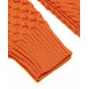 imageCOOFANDY Mens Slim Fit Turtleneck Sweater Casual Knitted Twisted Pullover Solid SweatersOrange