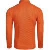 imageCOOFANDY Mens Slim Fit Turtleneck Sweater Casual Knitted Twisted Pullover Solid SweatersOrange