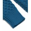 imageCOOFANDY Mens Slim Fit Turtleneck Sweater Casual Knitted Twisted Pullover Solid SweatersPeacock Blue