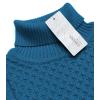 imageCOOFANDY Mens Slim Fit Turtleneck Sweater Casual Knitted Twisted Pullover Solid SweatersPeacock Blue