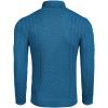 imageCOOFANDY Mens Slim Fit Turtleneck Sweater Casual Knitted Twisted Pullover Solid SweatersPeacock Blue