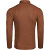 imageCOOFANDY Mens Slim Fit Turtleneck Sweater Casual Knitted Twisted Pullover Solid SweatersRed Bronze