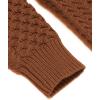 imageCOOFANDY Mens Slim Fit Turtleneck Sweater Casual Knitted Twisted Pullover Solid SweatersRed Bronze