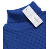 imageCOOFANDY Mens Slim Fit Turtleneck Sweater Casual Knitted Twisted Pullover Solid SweatersRoyal Blue