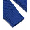 imageCOOFANDY Mens Slim Fit Turtleneck Sweater Casual Knitted Twisted Pullover Solid SweatersRoyal Blue