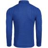 imageCOOFANDY Mens Slim Fit Turtleneck Sweater Casual Knitted Twisted Pullover Solid SweatersRoyal Blue