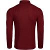imageCOOFANDY Mens Slim Fit Turtleneck Sweater Casual Knitted Twisted Pullover Solid SweatersWine Red