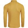 imageCOOFANDY Mens Slim Fit Turtleneck Sweater Casual Knitted Twisted Pullover Solid SweatersYellow