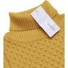 imageCOOFANDY Mens Slim Fit Turtleneck Sweater Casual Knitted Twisted Pullover Solid SweatersYellow
