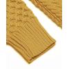 imageCOOFANDY Mens Slim Fit Turtleneck Sweater Casual Knitted Twisted Pullover Solid SweatersYellow