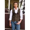 imageCOOFANDY Mens Suede Leather Vest Cowboy Western Waistcoat Casual Slim Fit Suit Vest01coffe