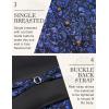 imageCOOFANDY Mens Suit Vest Paisley Floral Victorian Vests Gothic Steampunk Formal Waistcoat Tuxedo Vests with Notched LapelsBlue Filigree