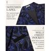 imageCOOFANDY Mens Suit Vest Paisley Floral Victorian Vests Gothic Steampunk Formal Waistcoat Tuxedo Vests with Notched LapelsBlue Paisley