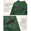 imageCOOFANDY Mens Suit Vest Paisley Floral Victorian Vests Gothic Steampunk Formal Waistcoat Tuxedo Vests with Notched LapelsGreen